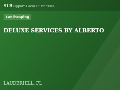 DELUXE SERVICES BY ALBERTO — Landscaping in LAUDERHILL, FL