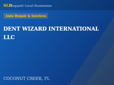 DENT WIZARD INTERNATIONAL LLC — Auto Repair & Services in COCONUT CREEK, FL