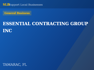 ESSENTIAL CONTRACTING GROUP INC — General Business in TAMARAC, FL