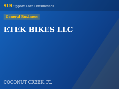 ETEK BIKES LLC — General Business in COCONUT CREEK, FL