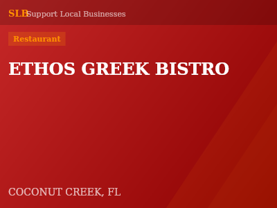 ETHOS GREEK BISTRO — Restaurant in COCONUT CREEK, FL