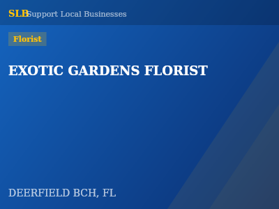 EXOTIC GARDENS FLORIST — Florist in DEERFIELD BCH, FL