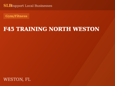 F45 TRAINING NORTH WESTON — Gym/Fitness in WESTON, FL