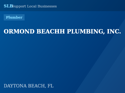 ORMOND BEACHH PLUMBING, INC. — Plumber in DAYTONA BEACH, FL