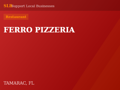 FERRO PIZZERIA — Restaurant in TAMARAC, FL