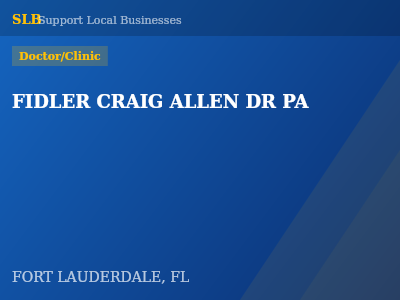 FIDLER CRAIG ALLEN DR PA — Doctor/Clinic in FORT LAUDERDALE, FL