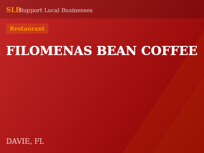 FILOMENAS BEAN COFFEE — Restaurant in DAVIE, FL