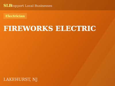 FIREWORKS ELECTRIC — Electrician in LAKEHURST, NJ