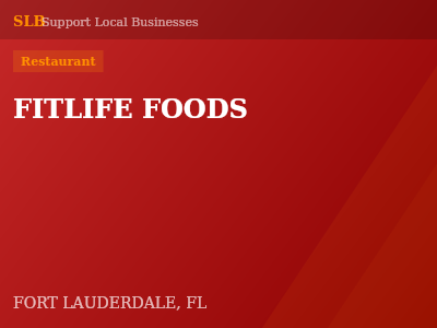 FITLIFE FOODS — Restaurant in FORT LAUDERDALE, FL