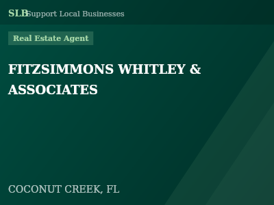 FITZSIMMONS WHITLEY & ASSOCIATES — Real Estate Agent in COCONUT CREEK, FL
