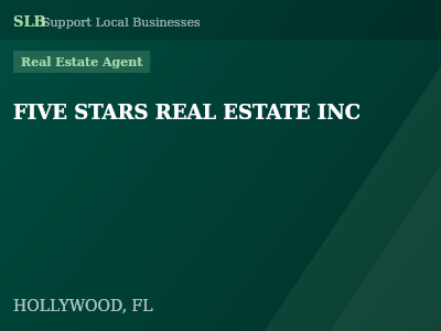 FIVE STARS REAL ESTATE INC — Real Estate Agent in HOLLYWOOD, FL