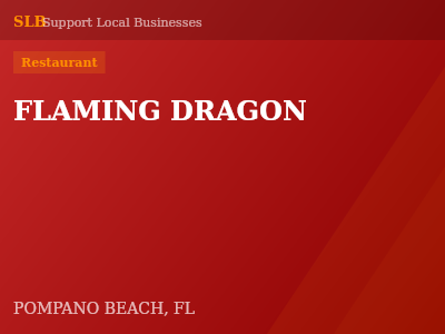FLAMING DRAGON — Restaurant in POMPANO BEACH, FL