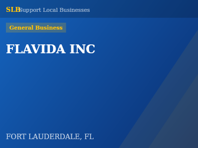 FLAVIDA INC — General Business in FORT LAUDERDALE, FL