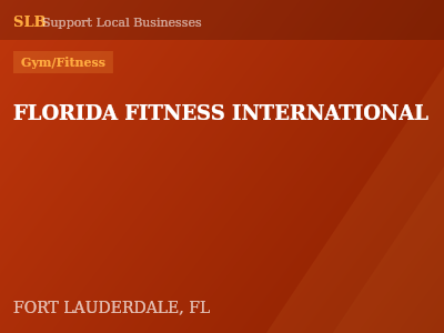 FLORIDA FITNESS INTERNATIONAL — Gym/Fitness in FORT LAUDERDALE, FL
