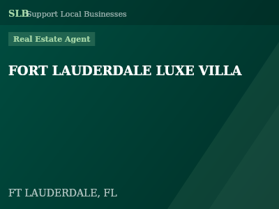 FORT LAUDERDALE LUXE VILLA — Real Estate Agent in FT LAUDERDALE, FL