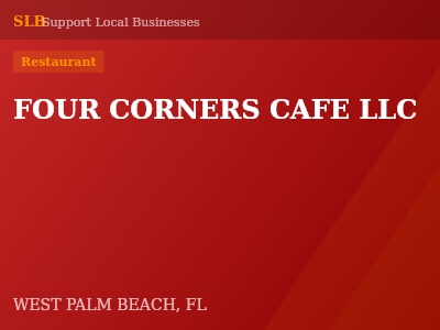 FOUR CORNERS CAFE LLC — Restaurant in WEST PALM BEACH, FL