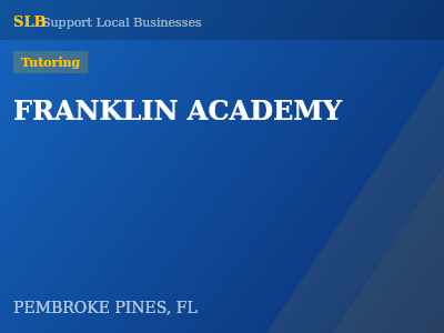 FRANKLIN ACADEMY — Tutoring in PEMBROKE PINES, FL