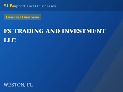 FS TRADING AND INVESTMENT LLC — General Business in WESTON, FL