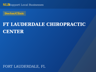 FT LAUDERDALE CHIROPRACTIC CENTER — Doctor/Clinic in FORT LAUDERDALE, FL