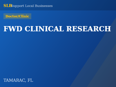 FWD CLINICAL RESEARCH — Doctor/Clinic in TAMARAC, FL