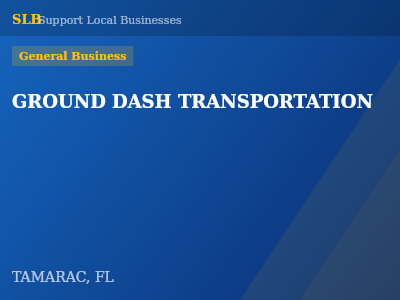 GROUND DASH TRANSPORTATION — General Business in TAMARAC, FL