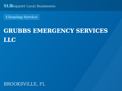 GRUBBS EMERGENCY SERVICES LLC — Cleaning Service in BROOKSVILLE, FL