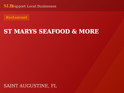 ST MARYS SEAFOOD & MORE — Restaurant in SAINT AUGUSTINE, FL