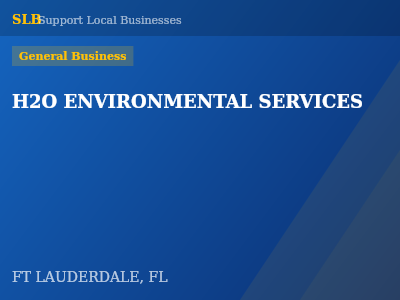 H2O ENVIRONMENTAL SERVICES — General Business in FT LAUDERDALE, FL