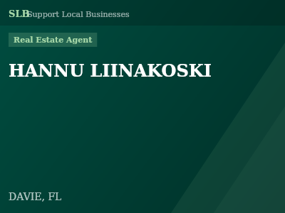 HANNU LIINAKOSKI — Real Estate Agent in DAVIE, FL
