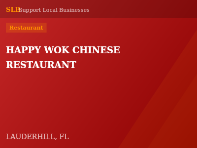 HAPPY WOK CHINESE RESTAURANT — Restaurant in LAUDERHILL, FL