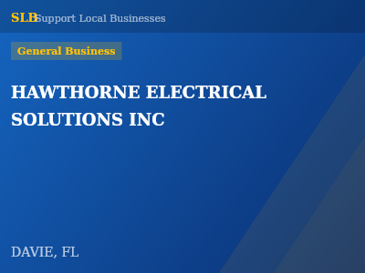 HAWTHORNE ELECTRICAL SOLUTIONS INC — General Business in DAVIE, FL