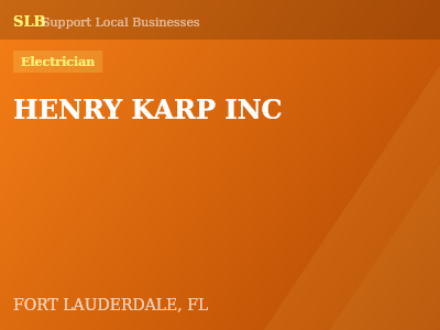 HENRY KARP INC — Electrician in FORT LAUDERDALE, FL