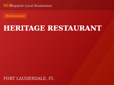 HERITAGE RESTAURANT — Restaurant in FORT LAUDERDALE, FL