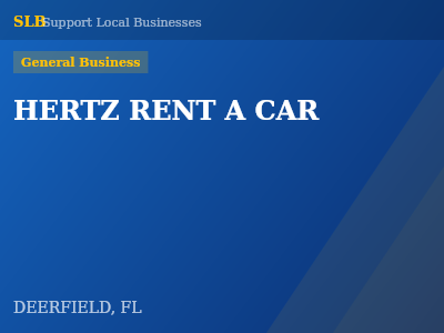 HERTZ RENT A CAR — General Business in DEERFIELD, FL