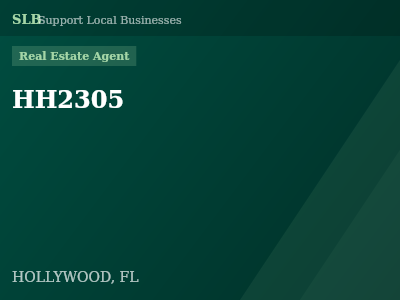 HH2305 — Real Estate Agent in HOLLYWOOD, FL