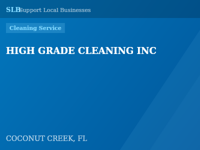 HIGH GRADE CLEANING INC — Cleaning Service in COCONUT CREEK, FL