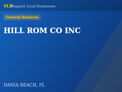 HILL ROM CO INC — General Business in DANIA BEACH, FL