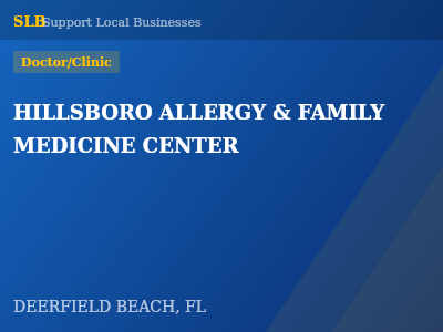 HILLSBORO ALLERGY & FAMILY MEDICINE CENTER — Doctor/Clinic in DEERFIELD BEACH, FL