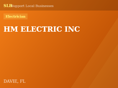 HM ELECTRIC INC — Electrician in DAVIE, FL
