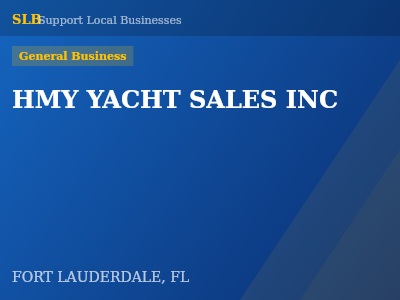 HMY YACHT SALES INC — General Business in FORT LAUDERDALE, FL