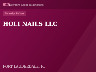 HOLI NAILS LLC — Beauty Salon in FORT LAUDERDALE, FL