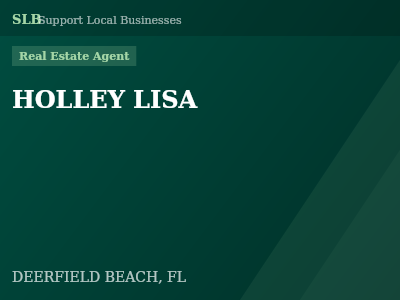 HOLLEY LISA — Real Estate Agent in DEERFIELD BEACH, FL