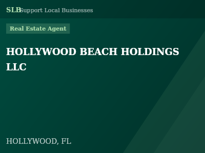 HOLLYWOOD BEACH HOLDINGS LLC — Real Estate Agent in HOLLYWOOD, FL