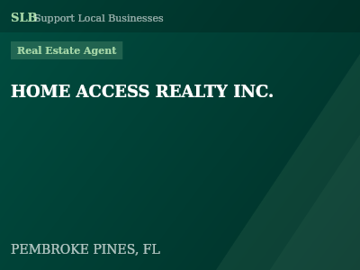 HOME ACCESS REALTY INC. — Real Estate Agent in PEMBROKE PINES, FL