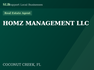 HOMZ MANAGEMENT LLC — Real Estate Agent in COCONUT CREEK, FL
