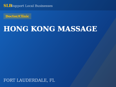 HONG KONG MASSAGE — Doctor/Clinic in FORT LAUDERDALE, FL