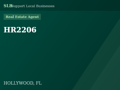 HR2206 — Real Estate Agent in HOLLYWOOD, FL