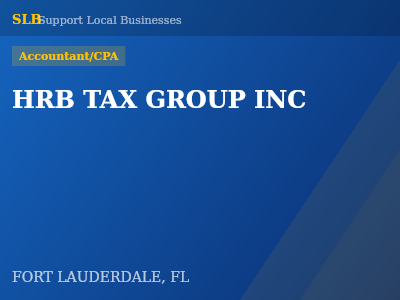 HRB TAX GROUP INC — Accountant/CPA in FORT LAUDERDALE, FL