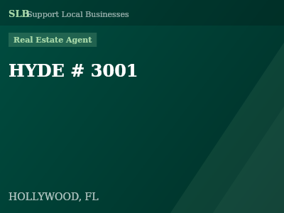 HYDE # 3001 — Real Estate Agent in HOLLYWOOD, FL