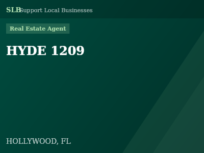 HYDE 1209 — Real Estate Agent in HOLLYWOOD, FL